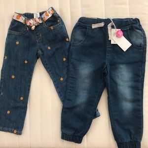 2 pair of Girls jeans